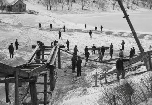 For decades before World War I, much of the ice used in iceboxes was harvested from Wisconsin Lakes.