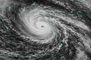 Eye of the storm captured from space.