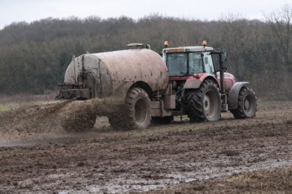 Studies have estimated that 90% of nitrate in groundwater comes from spreading of synthetic fertilizers and dairy manure on farm fields, with most of the remainder from septic systems.