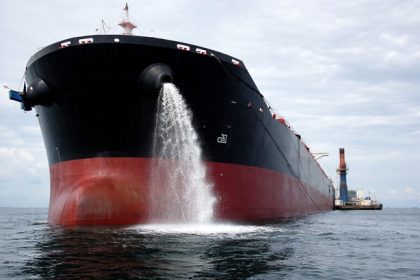 Discharging Ballast Water on Cargo Ship