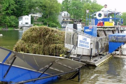 Lake Weed Harvester and Offloading Conveyor