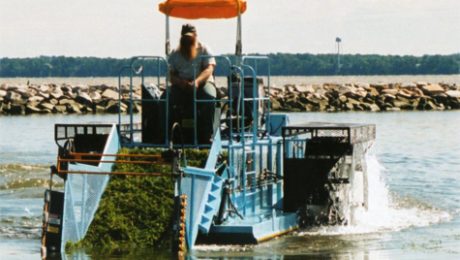HM-220 cutting and removing hydrilla in Virginia