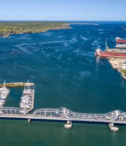 Arial view of Sturgeon Bay