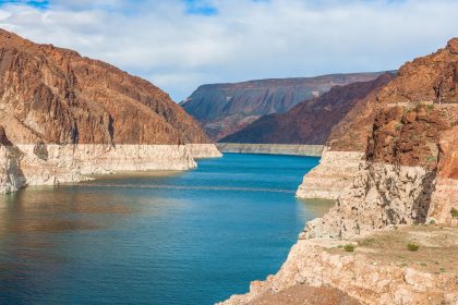 View of Lake Mead near Hoover Dam from the Arizona side.