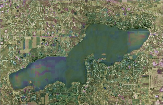 Aerial of Pewaukee Lake